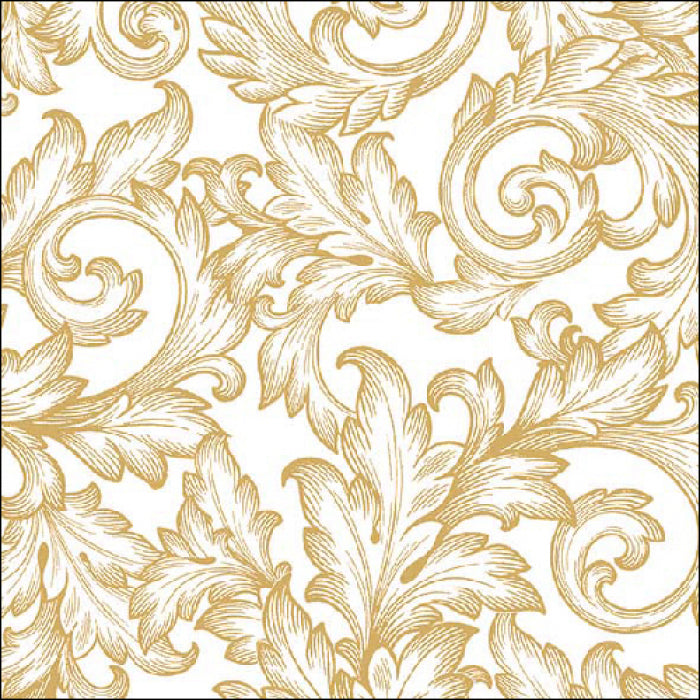 Salvete Baroque gold/white 16.5 x 16.5 cm